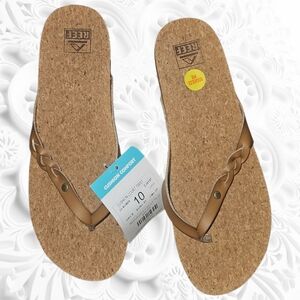 Reef Cushion Court Twist Flipflops Coffe